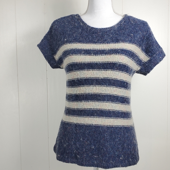 Gap mohair blend striped short sleeve sweater size extra small - Picture 11 of 11